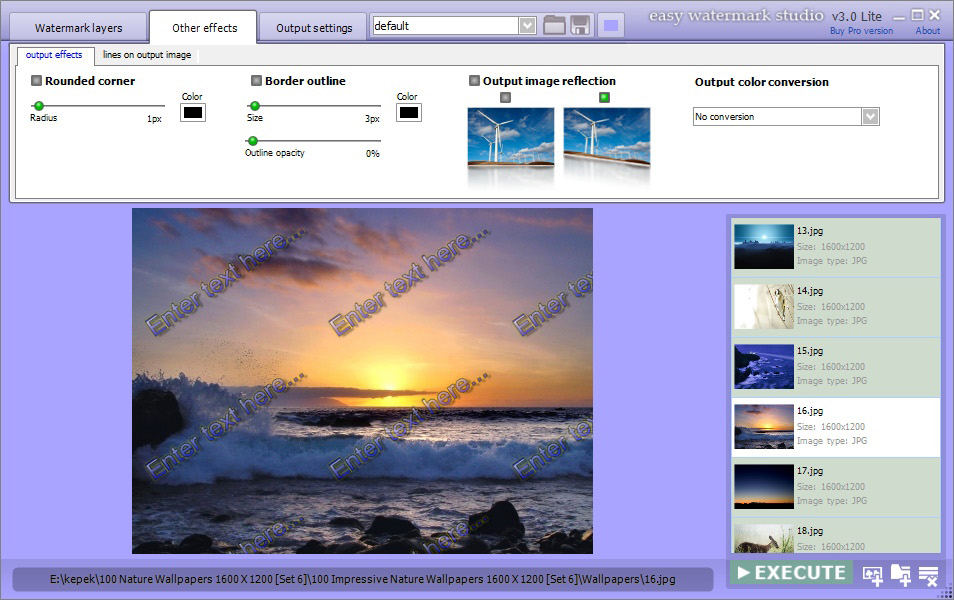 Watermark Software, Easy Watermark Studio Pro 3.5 Screenshot