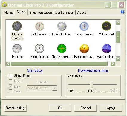 Clock Software Screenshot