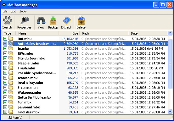 Internet Software, Email Extractor Screenshot