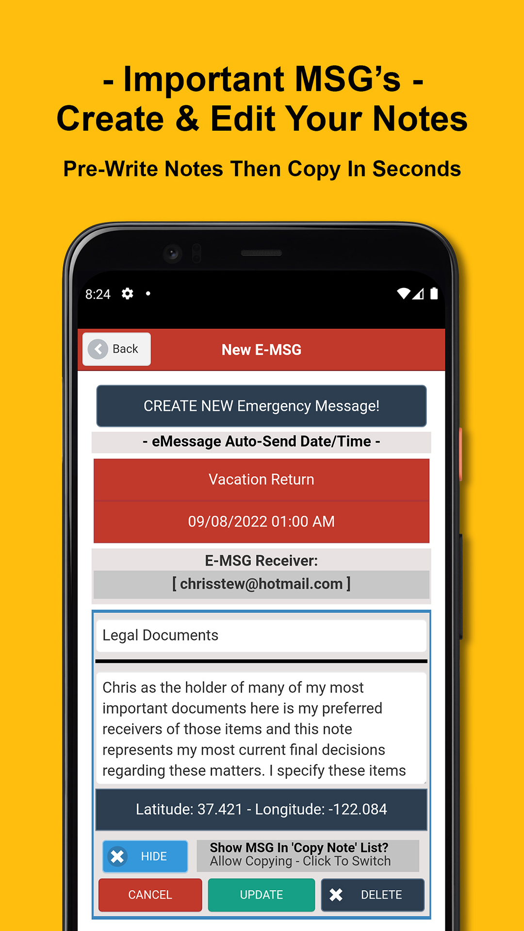 Notes Software, Emergency Mailbox! Screenshot