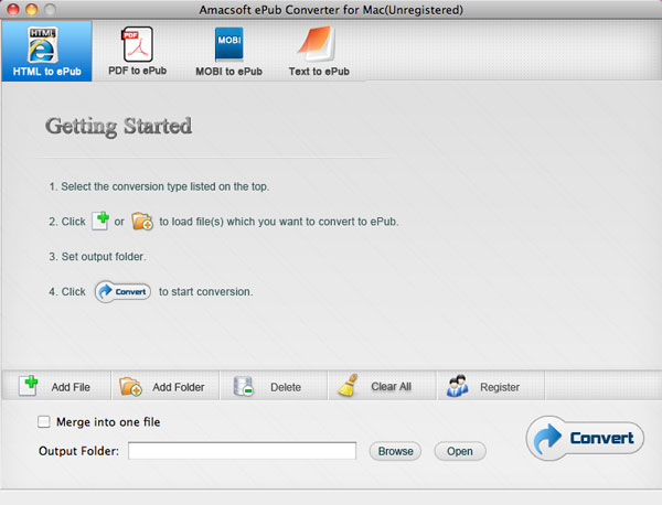 ePub Converter for Mac Screenshot