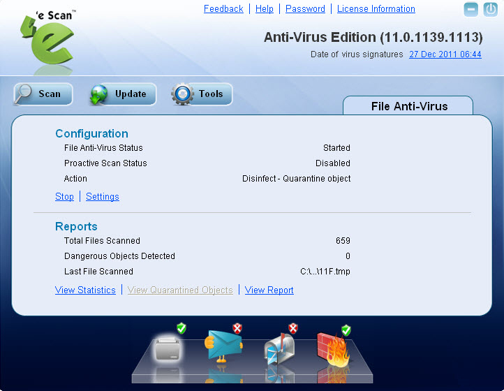 eScan Antivirus (AV) Home User Version Screenshot