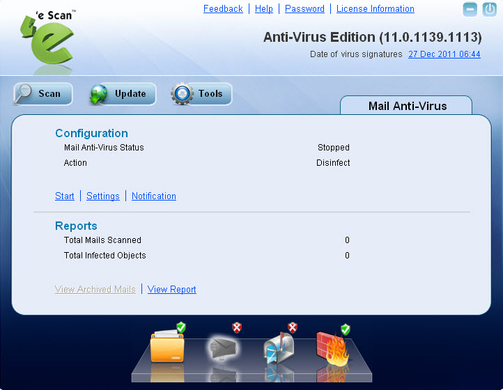 eScan Antivirus (AV) Home User Version, Access Restriction Software Screenshot