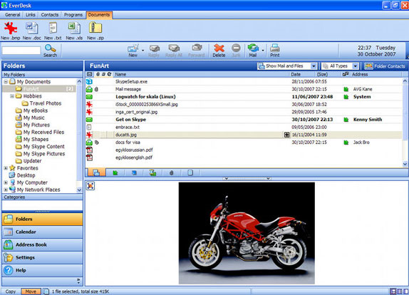 Email Client Software, EverDesk Mail Screenshot