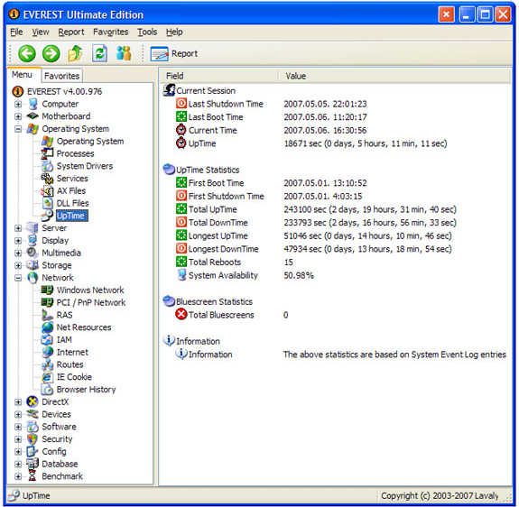 PC Optimization Software, EVEREST Ultimate Edition (Personal) Screenshot