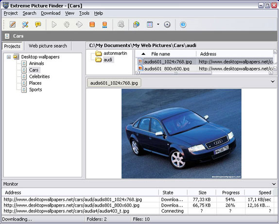 Extreme Picture Finder, Internet Software Screenshot