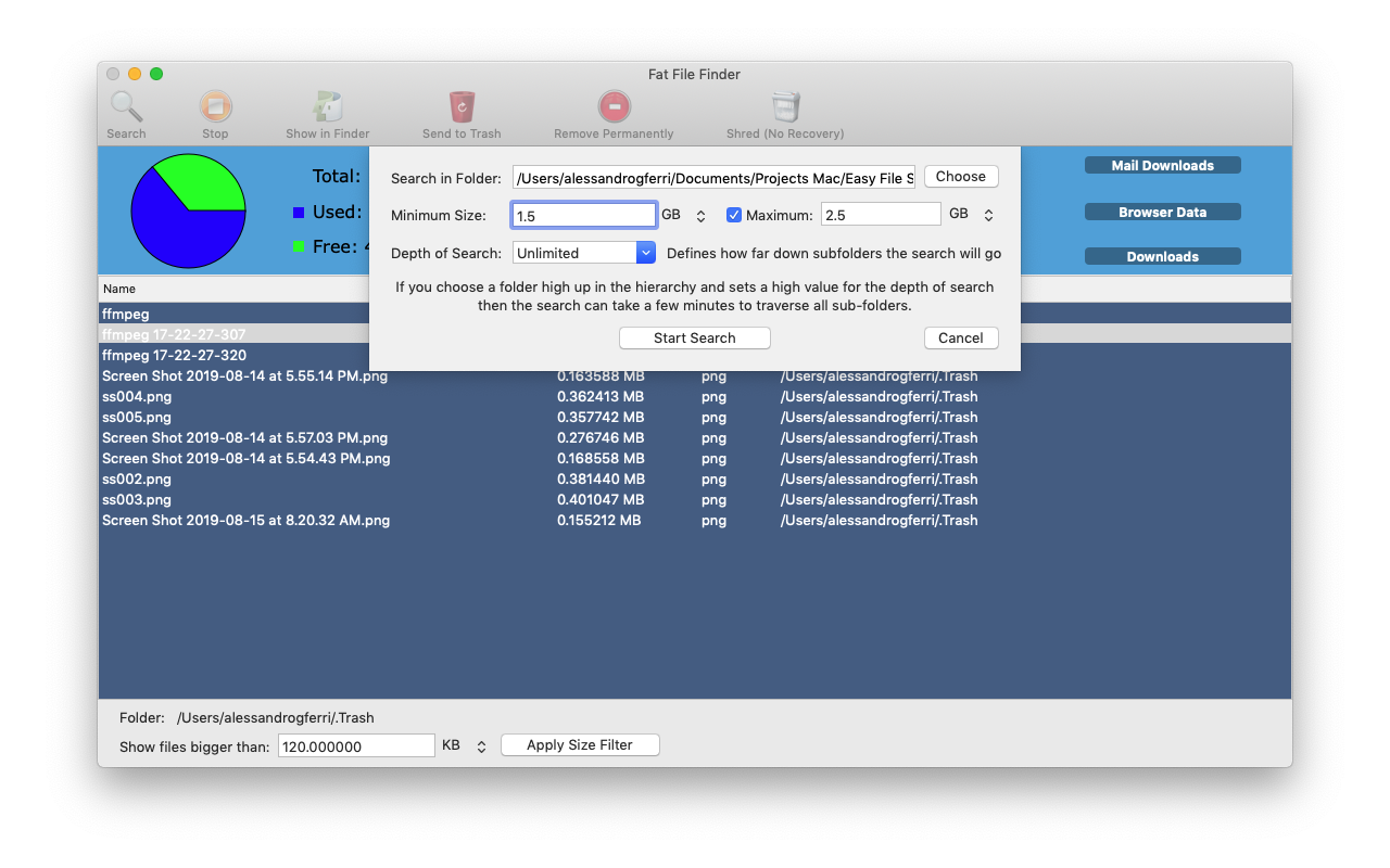 Fat File Finder, Files and Folders Software Screenshot