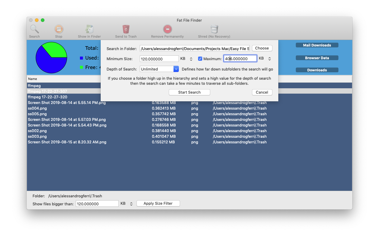 Fat File Finder, Software Utilities Screenshot