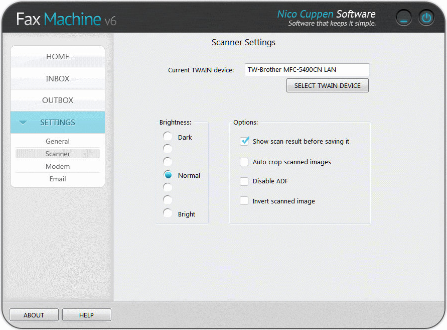 Fax Machine, Business Management Software Screenshot