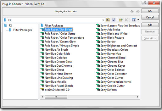 Video Editing Software, Fima Effects Pack Screenshot