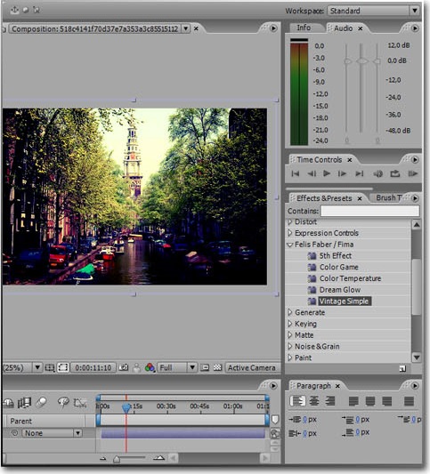 Fima effects pack, Video Editing Software Screenshot