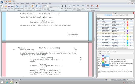 using final draft software for novel writing