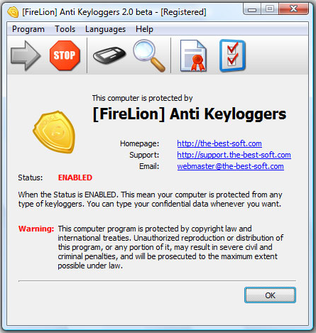 [FireLion] Anti Keyloggers Screenshot