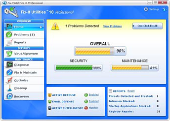 Fix-it Utilities Professional 10 Screenshot