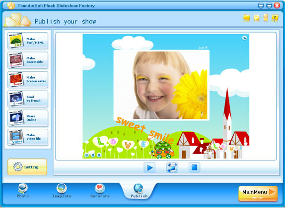 Slideshow Software, Flash Slideshow Factory - Commercial License Screenshot