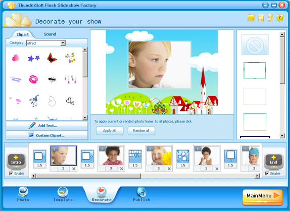 Flash Slideshow Factory - Commercial License, Design, Photo & Graphics Software Screenshot