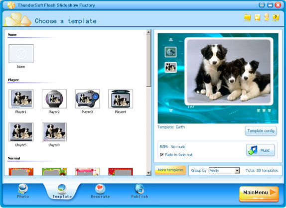 Flash Slideshow Factory - Commercial License, Slideshow Software Screenshot