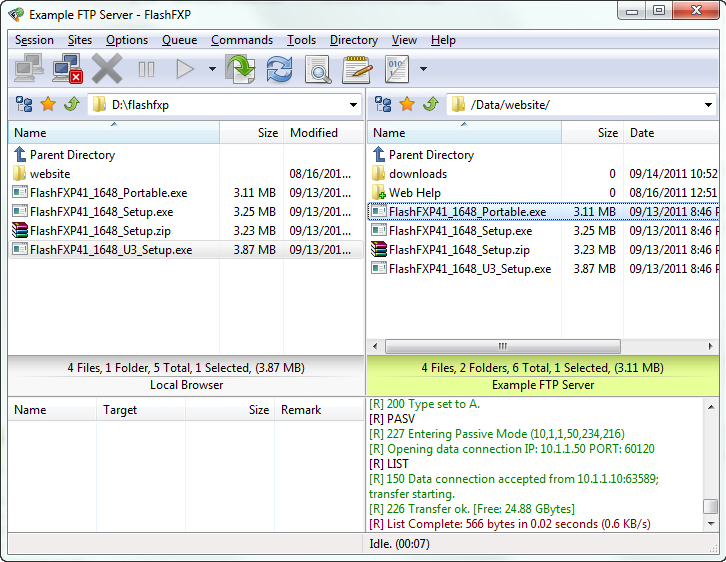 FlashFXP, Development Software Screenshot