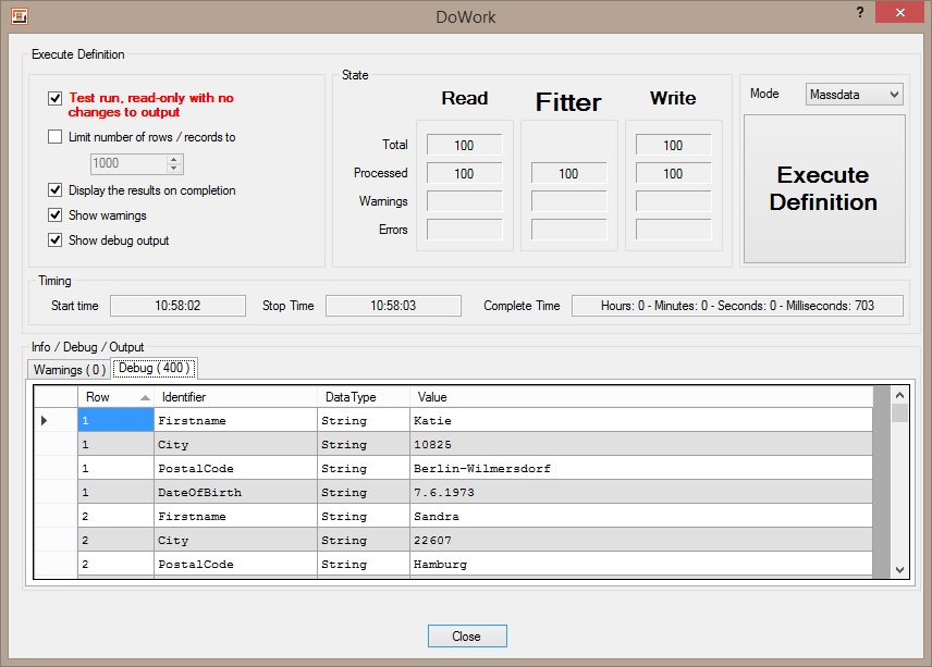 Database Conversion Software, FlowHeater Screenshot