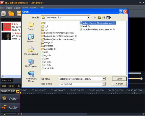 FLV Editor Ultimate, Video Editing Software Screenshot