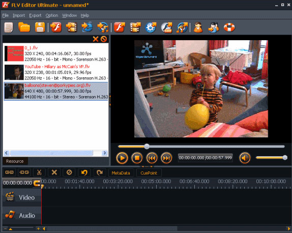 FLV Editor Ultimate, Video Software Screenshot