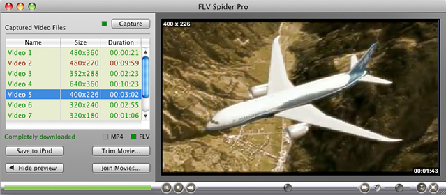 FLV Spider for Mac Screenshot
