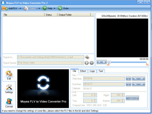 FLV to Video Converter Pro 2 Screenshot
