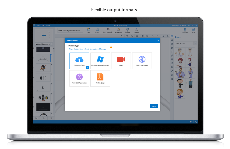 Focusky Video Presentation Software (Enterprise License), Video Software Screenshot