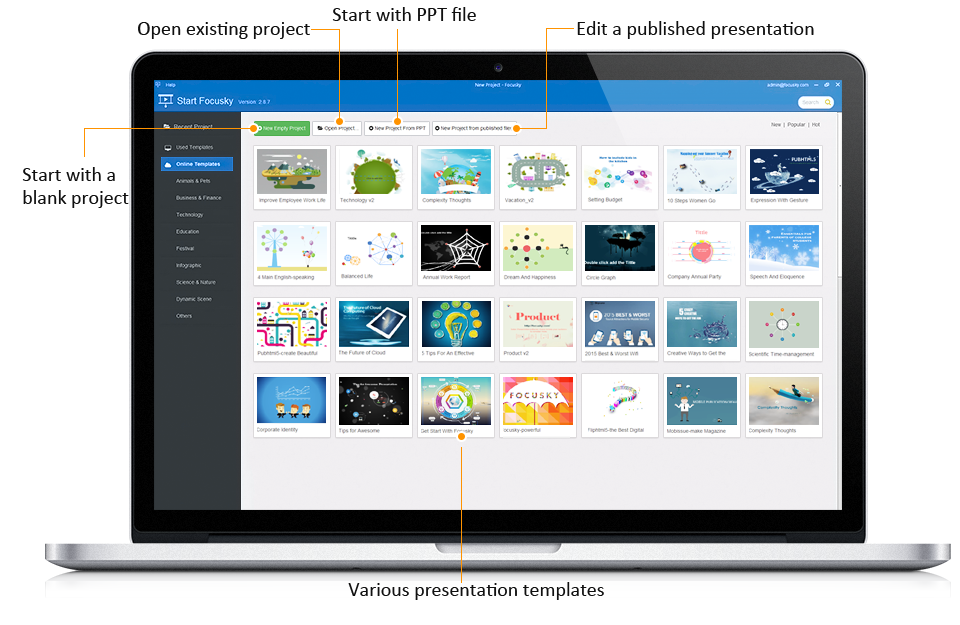 Focusky Video Presentation Software (Enterprise License) Screenshot
