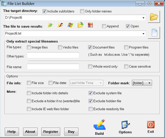 Folder Content Maker Pro Screenshot