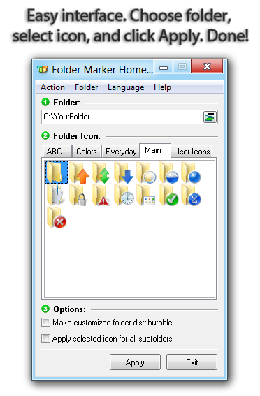 Folder Marker Home, Folder Software Screenshot