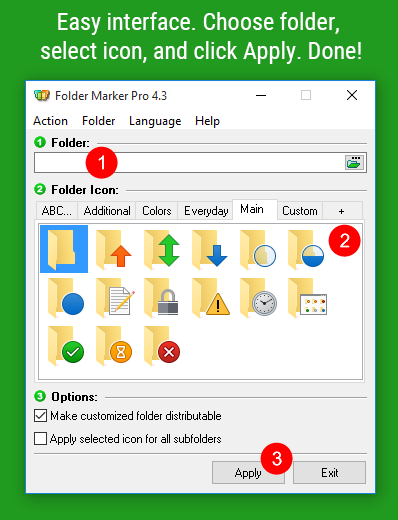 Folder Marker Pro + Numbered Folder Icons Bundle, Design, Photo & Graphics Software Screenshot