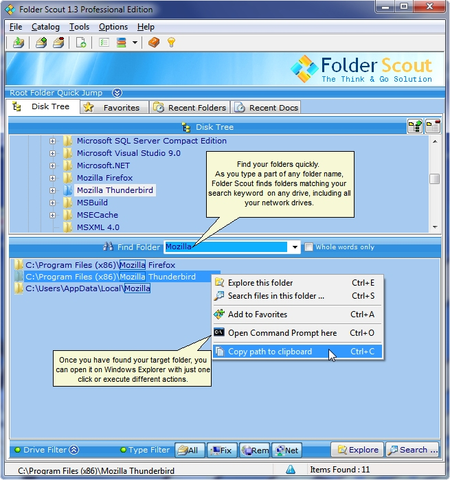 Folder Scout Professional Screenshot