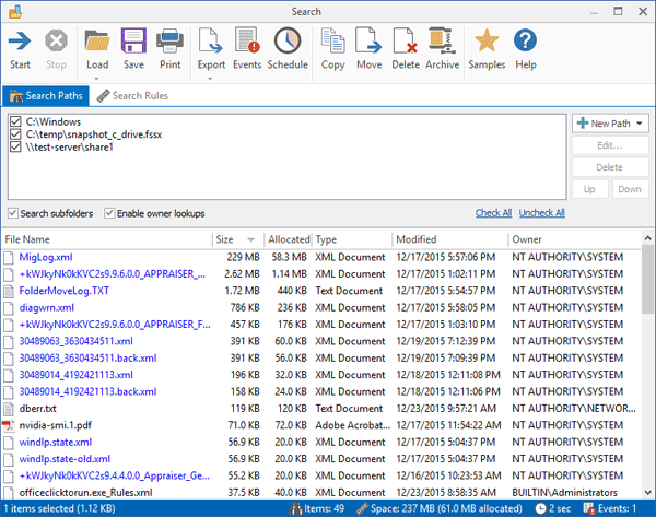 Software Utilities, FolderSizes Professional Edition Screenshot