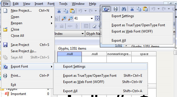 FontCreator Home Edition, Fonts and Font Tools Software Screenshot