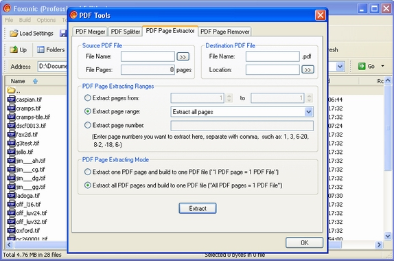 PDF Conversion Software, Foxonic Professional Screenshot