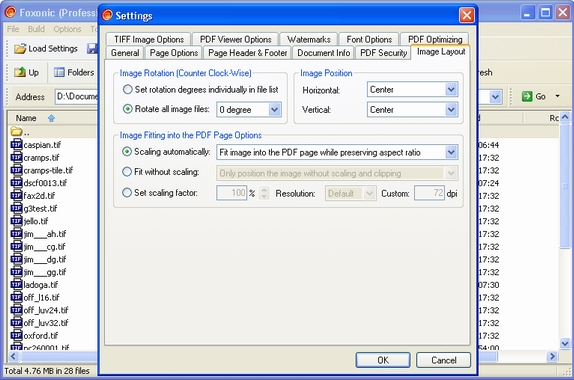 Foxonic Professional, PDF Conversion Software Screenshot