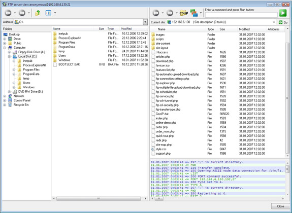 FTPGetter, FTP Software Screenshot