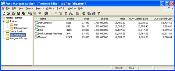 Fund Manager Personal Screenshot