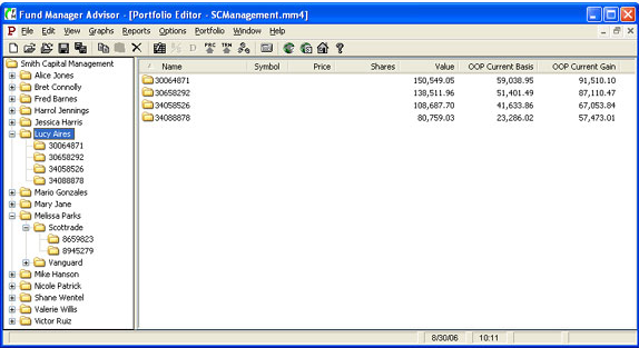 Portfolio Management Software Screenshot