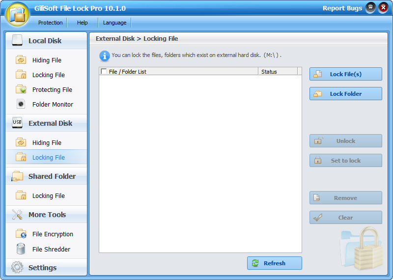 GiliSoft File Lock Pro, Access Restriction Software Screenshot