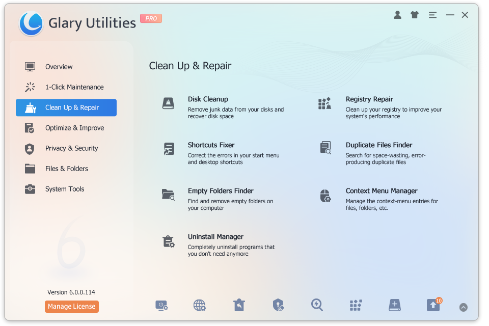Glary Utilities PRO, System Stability Software Screenshot