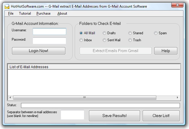 Gmail Extract Screenshot