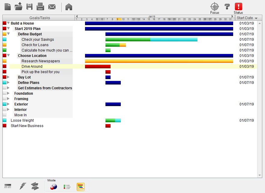 GoalEnforcer Hyperfocus, Productivity Software, Mind Mapping Software Screenshot