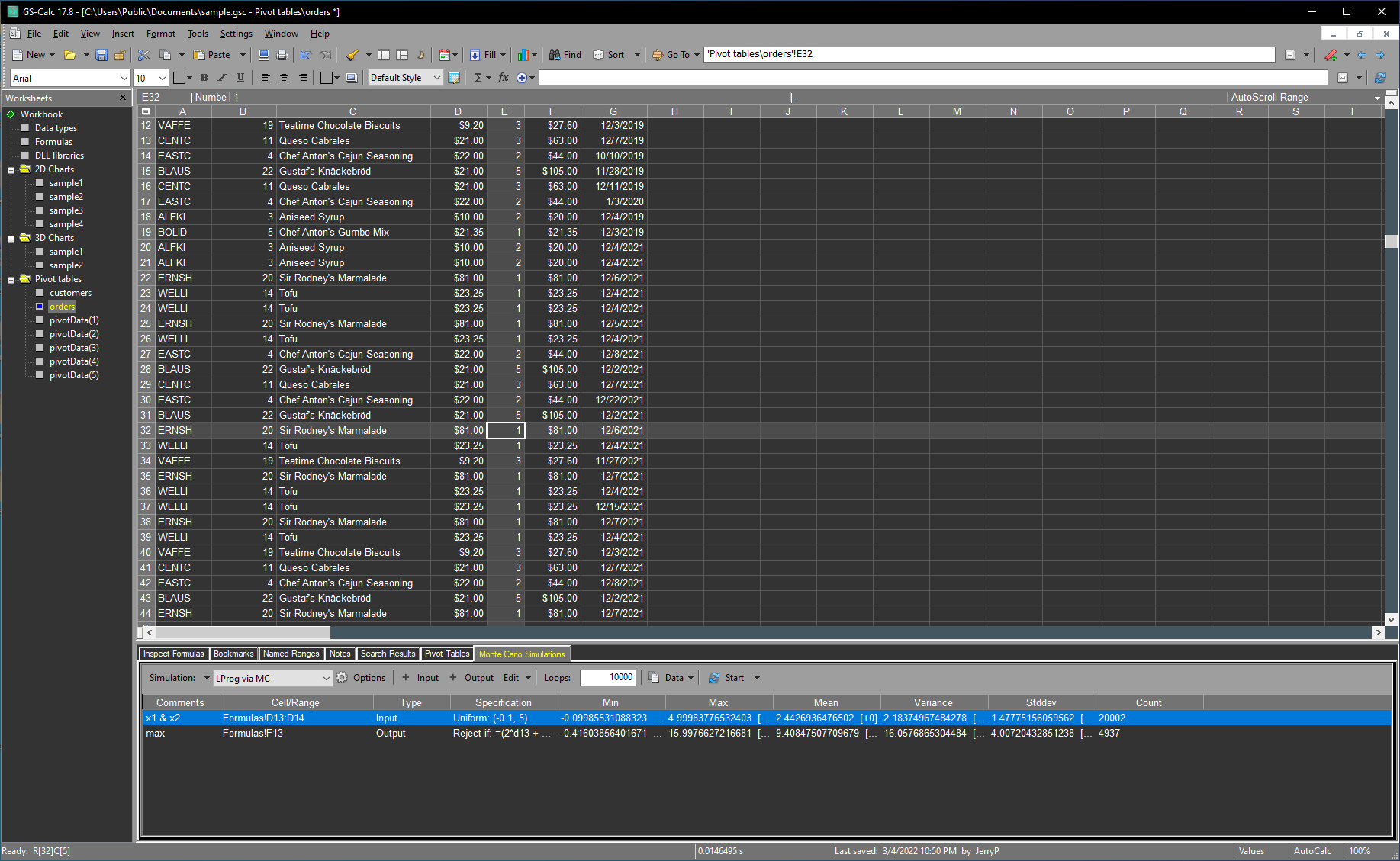 Spreadsheet Editors Software Screenshot