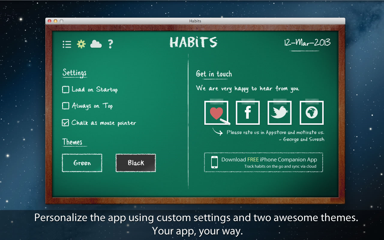 Habits, Hobby, Educational & Fun Software Screenshot