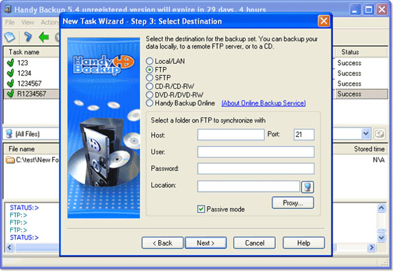 Security Software, Handy Backup Home Standard Screenshot