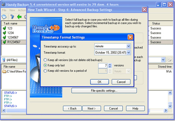 Handy Backup Home Standard, Security Software, Backup Files Software Screenshot