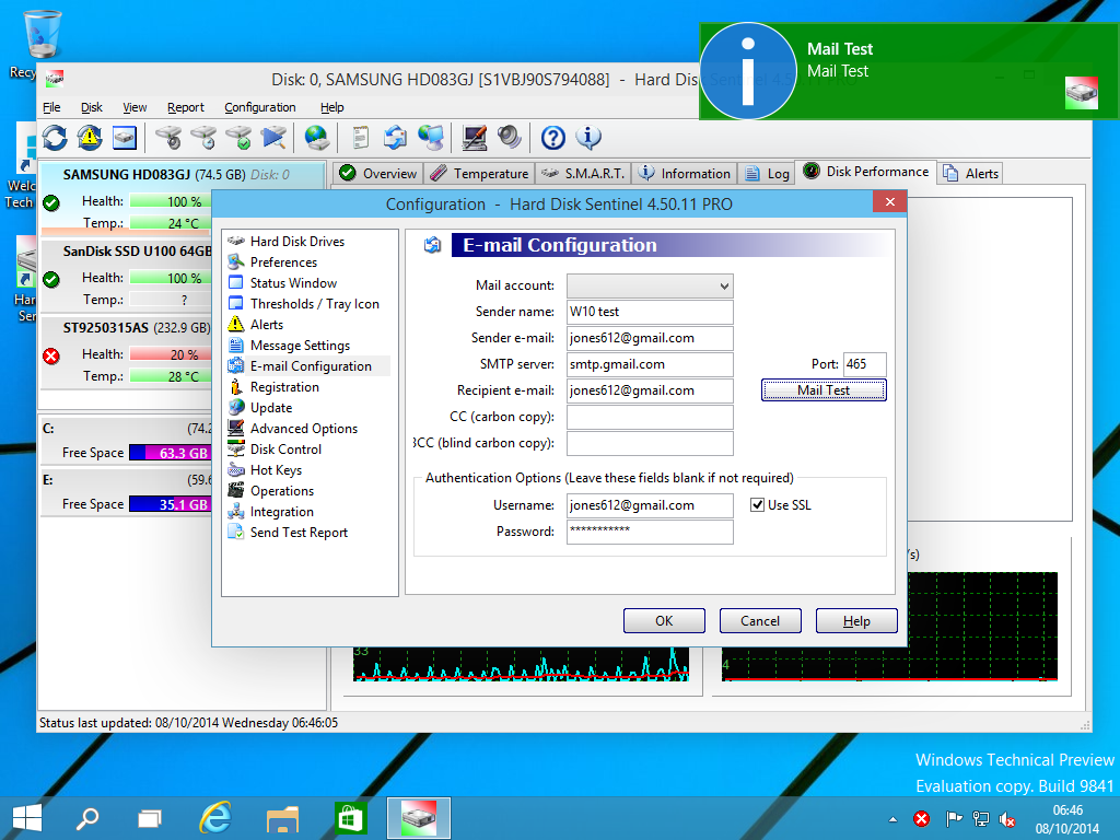 Hard Disk Sentinel Professional Family, Software Utilities, Hard Drive Software Screenshot
