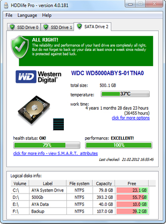 HDDlife Pro Screenshot